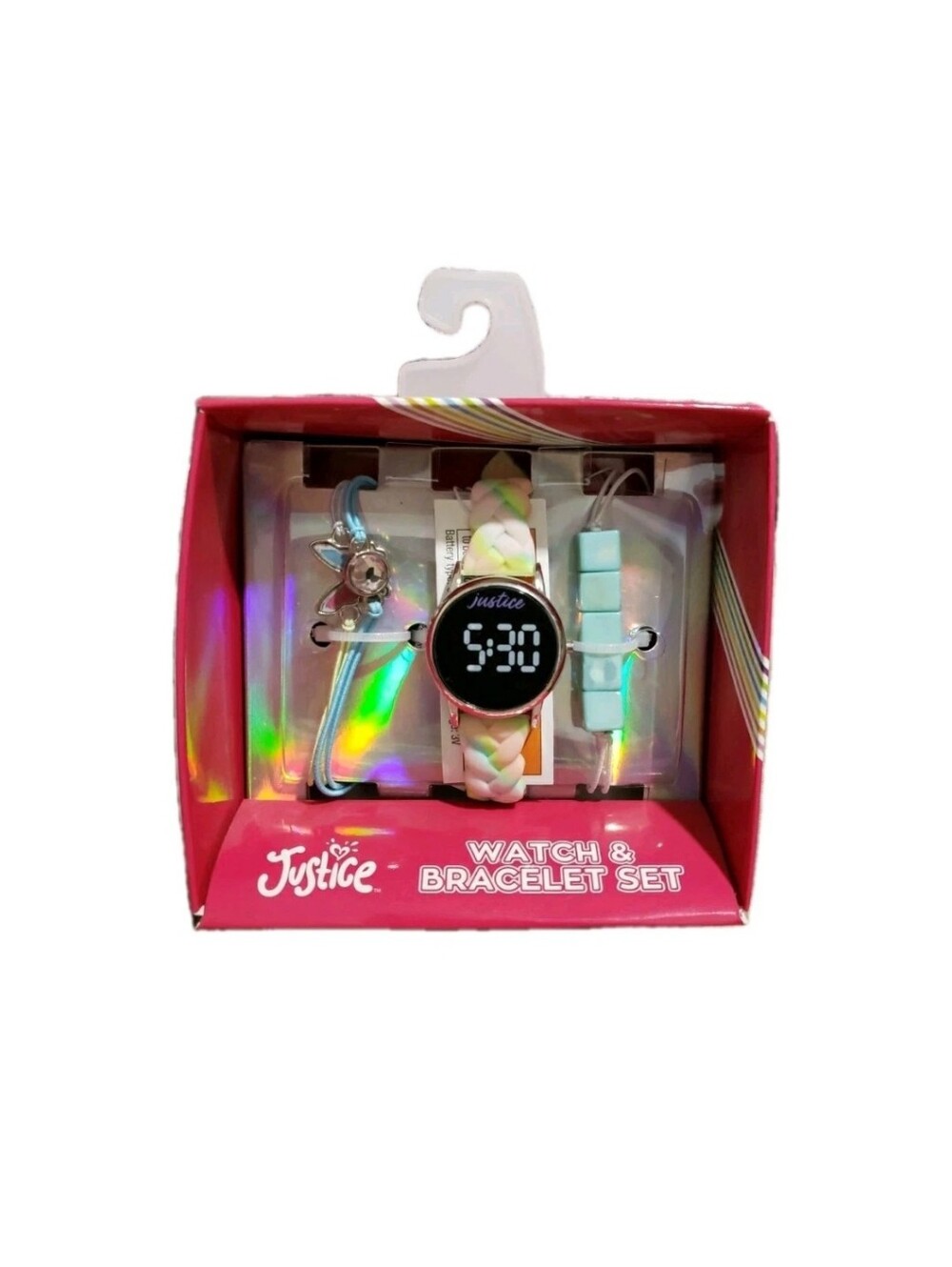 Justice Watch & Stretch Bracelet Gift Set Silicone Band Girl Tween
